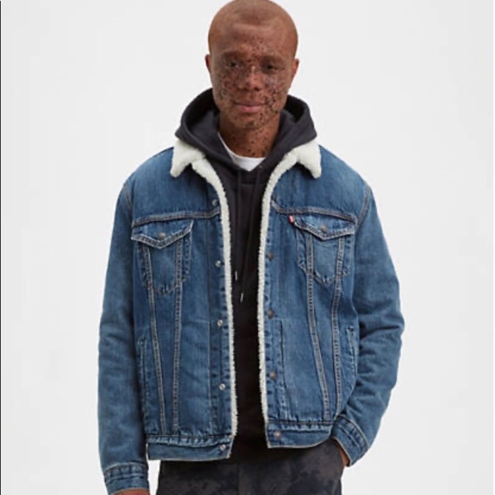 Levi’s Sherpa Trucker Jean Jacket, Large